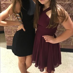 LULUS maroon homecoming dress